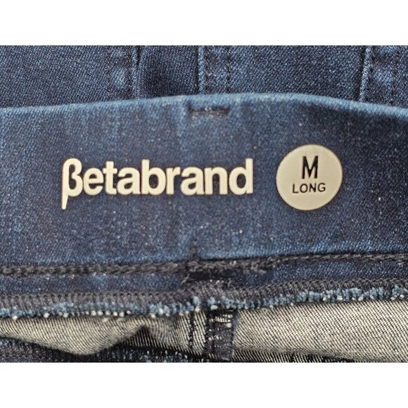 Women's - Betabrand Straight Leg 4-Pocket Yoga Denim Jeans, Size Medium Long - Picture 5 of 9